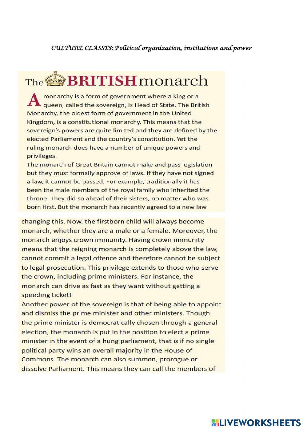 Culture classes: Assignment 1