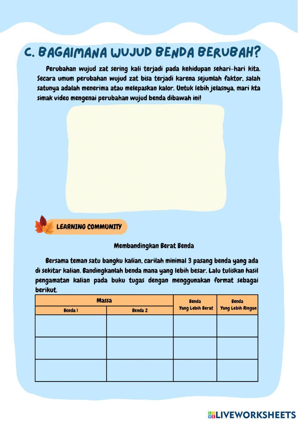 Perubahan Wujud Benda