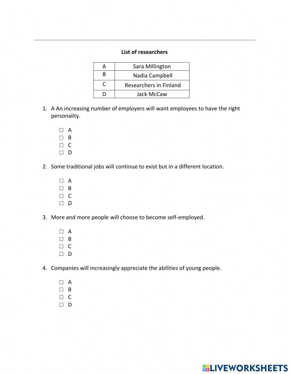 IE1, Unit 7, Reading, Exercise 9
