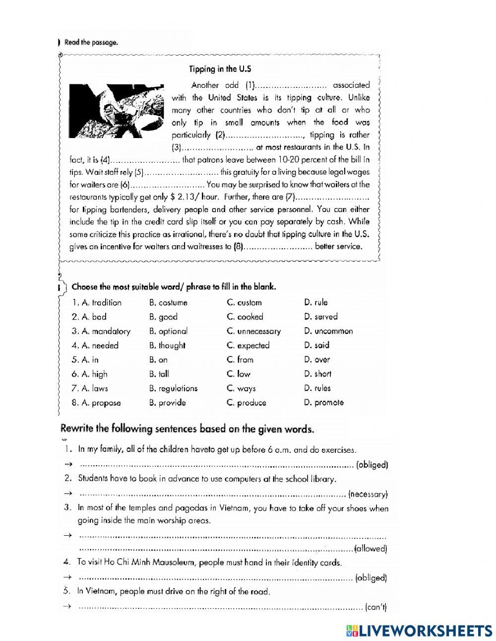 Lop 8- review unit 4