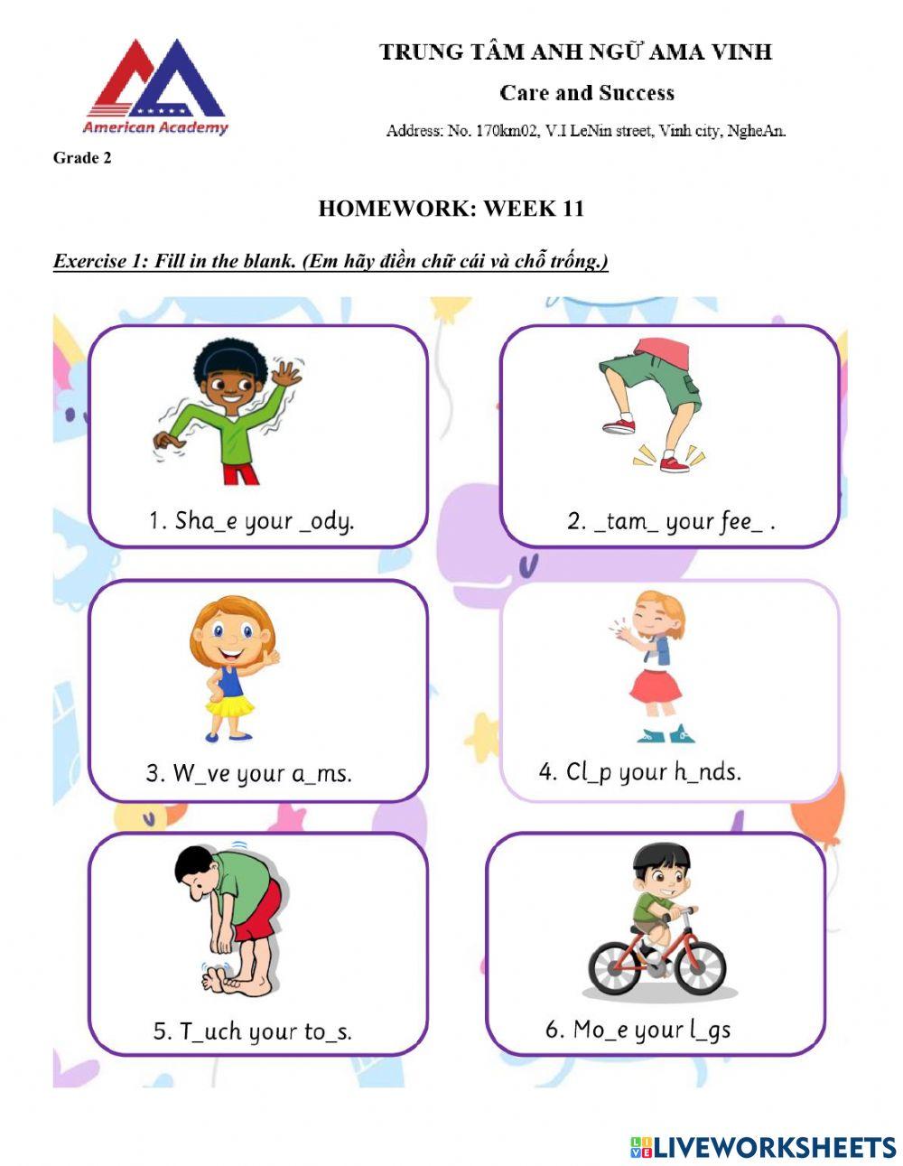 Week 11 grade 2 u4 action