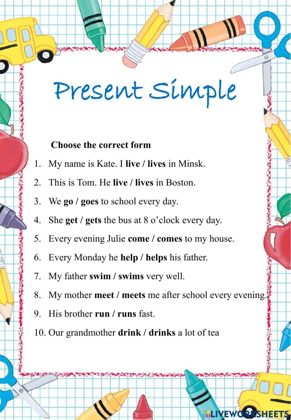 Present Simple Present Simple