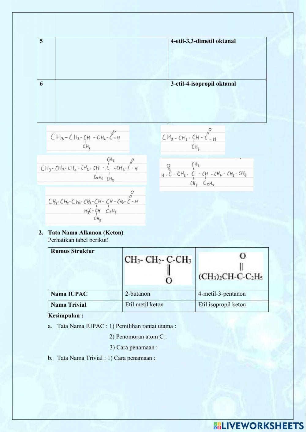LKPD Senyawa Alkanal, Alkanon, dan Haloalkana