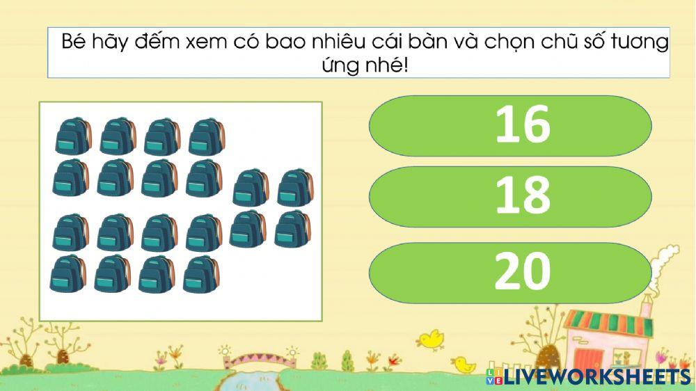 Đếm và nhận biết nhóm đối tượng