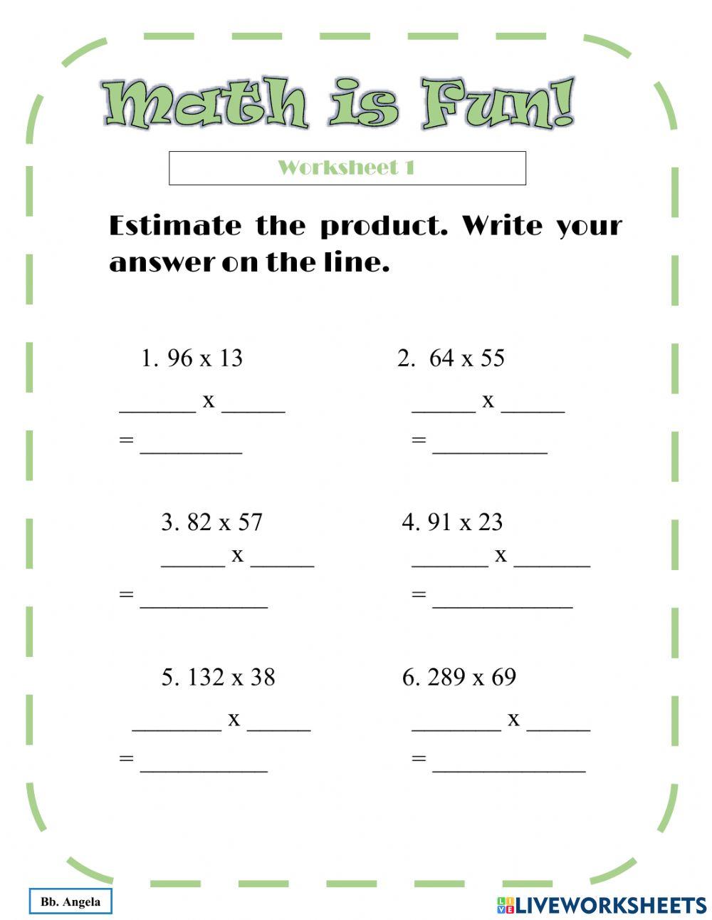 Estimation and Mental Multiplication