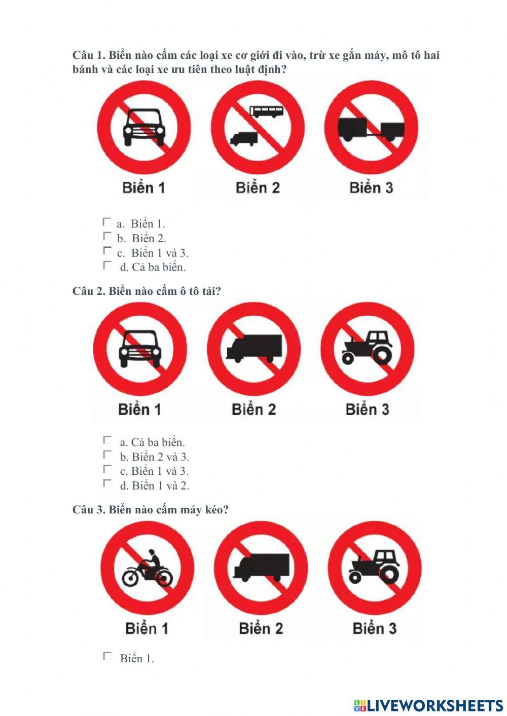 Biển Báo An Toàn Giao Thông