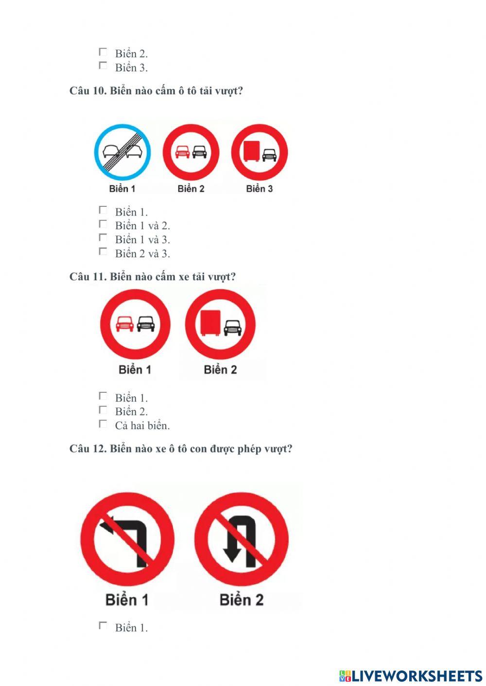 Biển Báo An Toàn Giao Thông