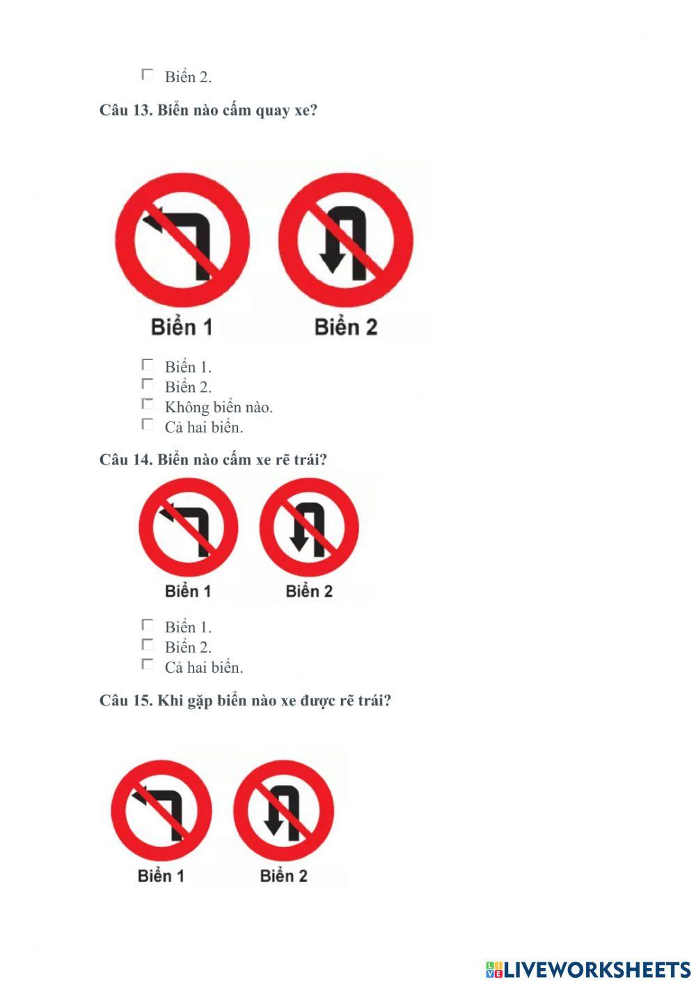 Biển Báo An Toàn Giao Thông