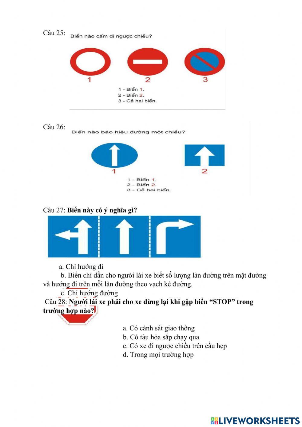 Biển Báo An Toàn Giao Thông