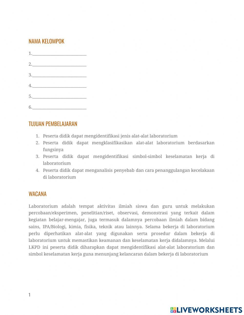 LTPD Alat laboratorium dan K3