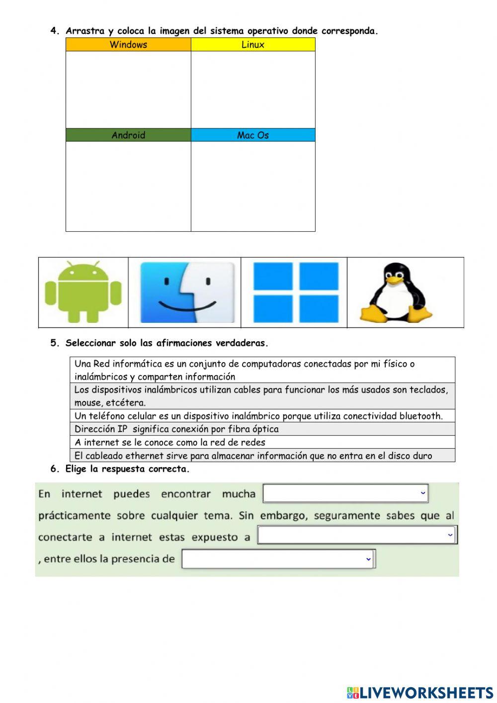 Examen 1er. periodo informática 6º prim