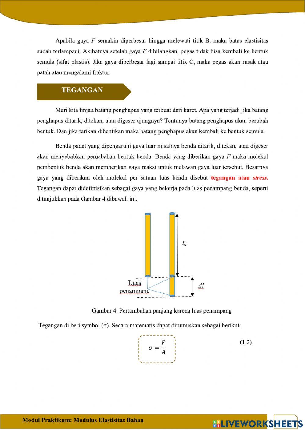 Materi Modulus Elastisitas