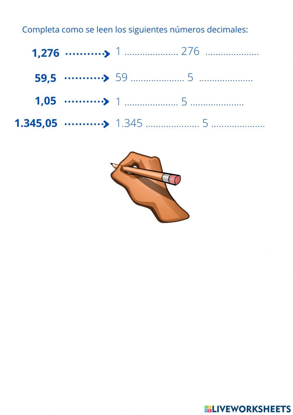 Los números decimales