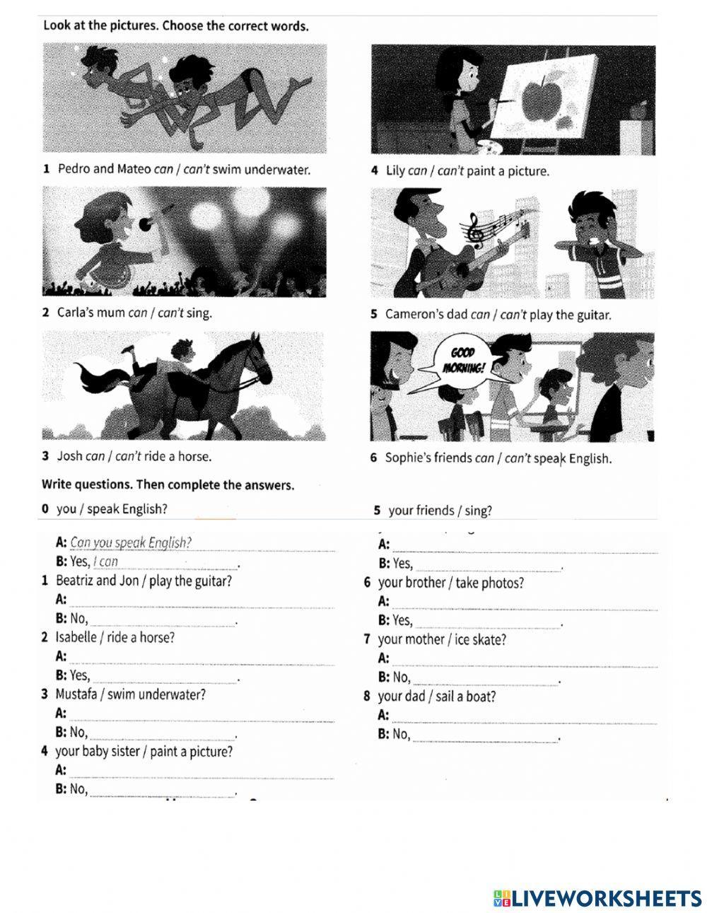 Prepare A1 NUS u 5 can can't