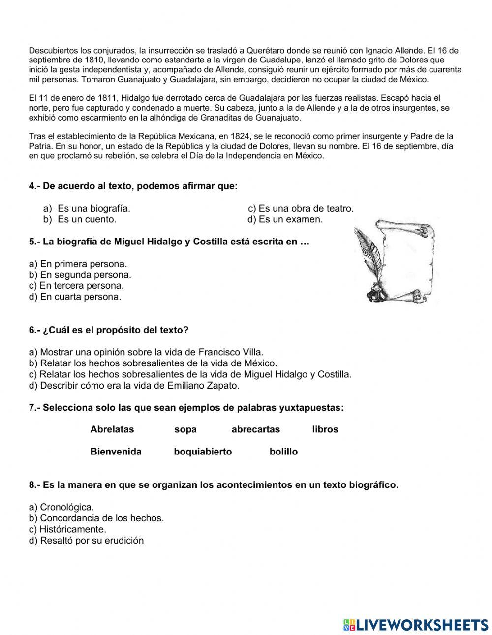 Repaso  español 6° prim