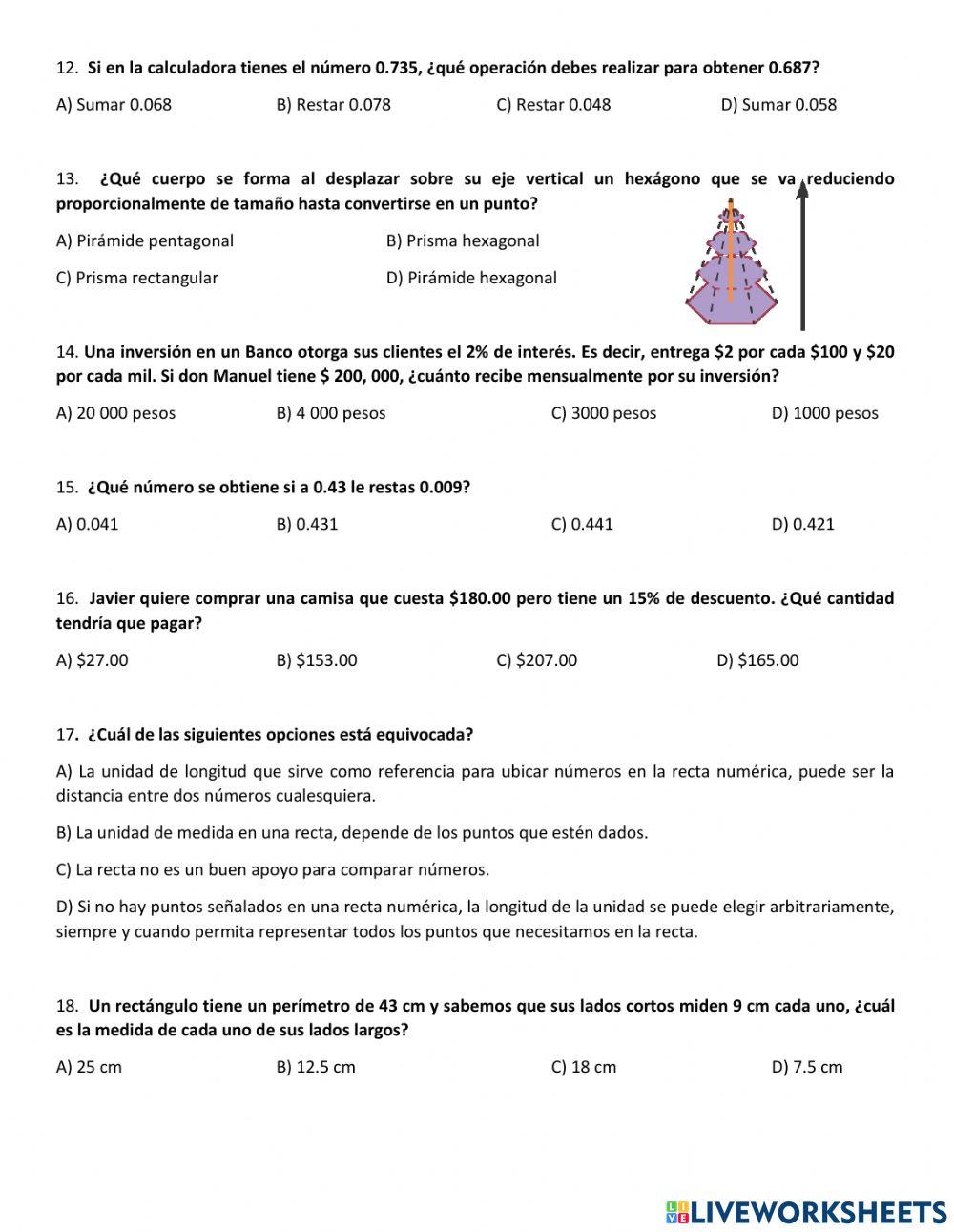 Examen de retroalimentacion matematicas tri 1-6