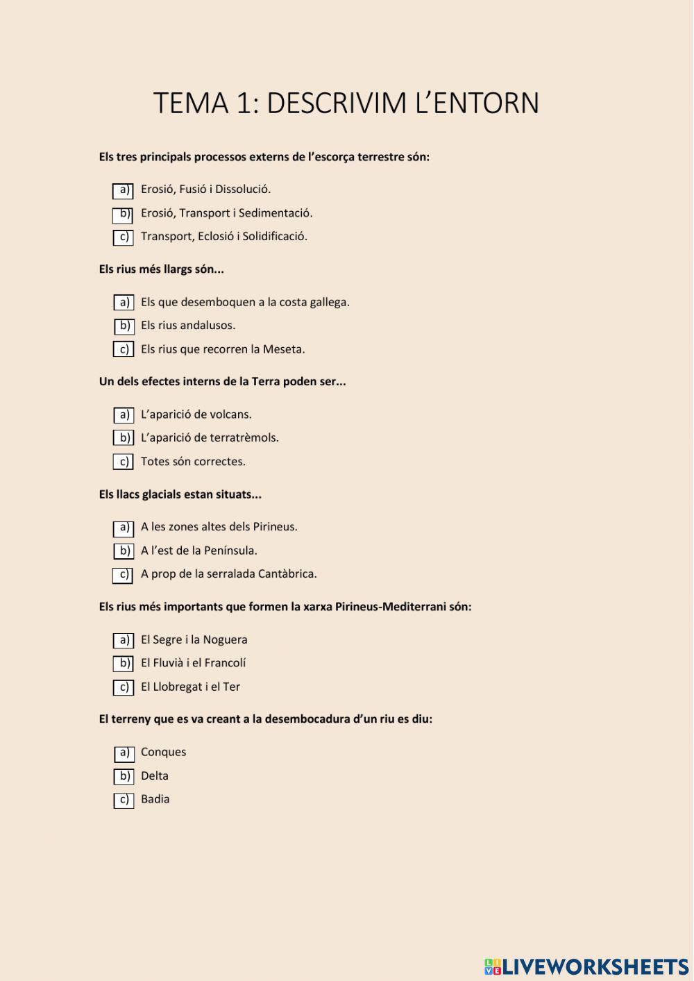 Descrivim el paisatge