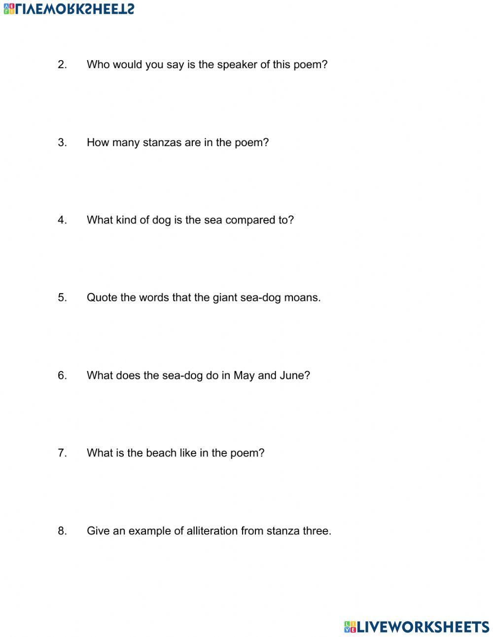 The Sea by James Reeves