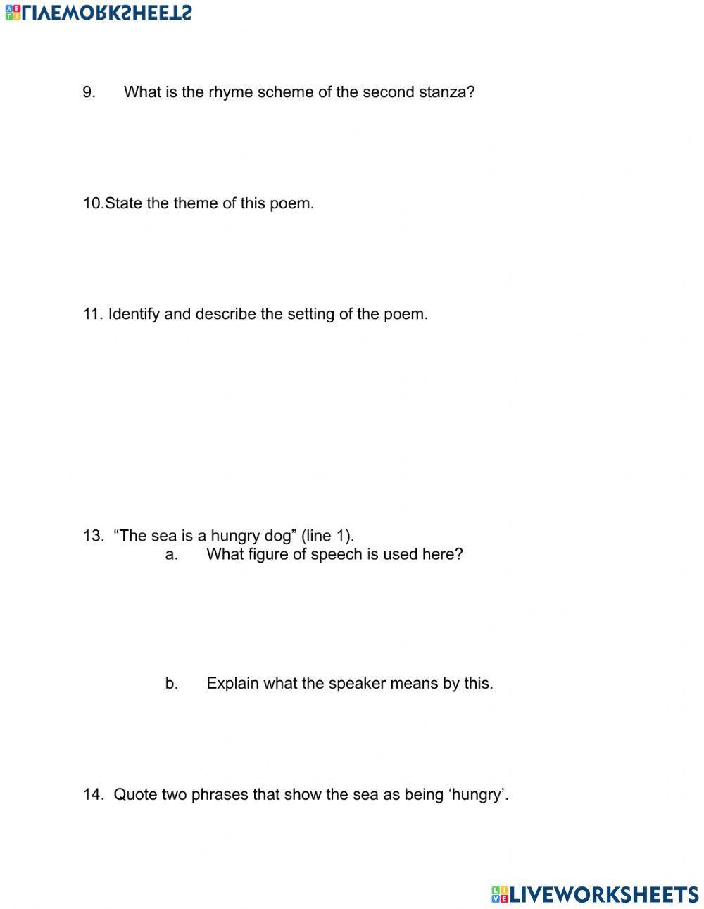 The Sea by James Reeves