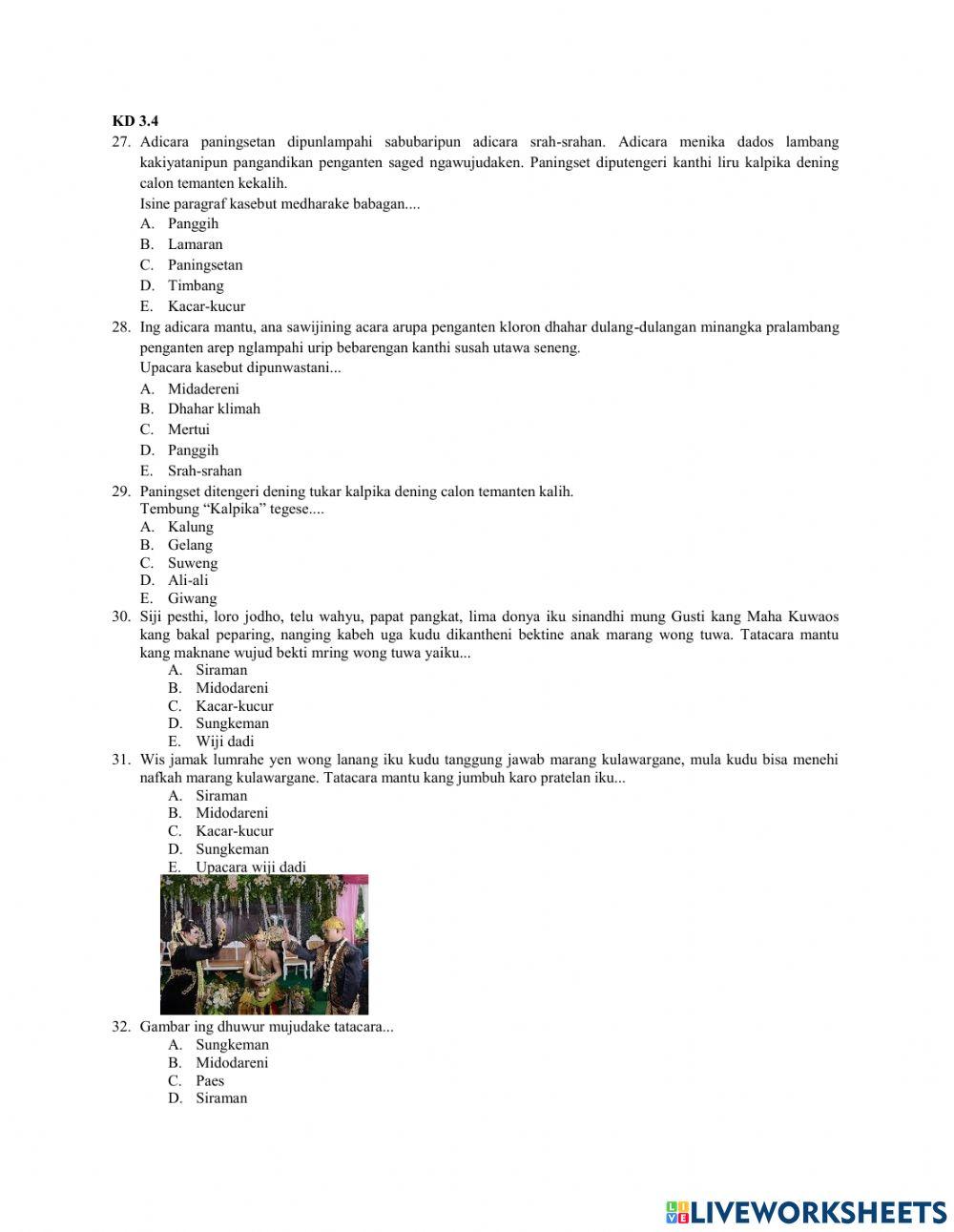 PAS Bahasa Jawa XI 22-23