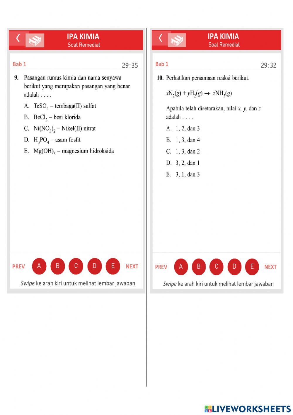 Evaluasi Bab I Kelas X