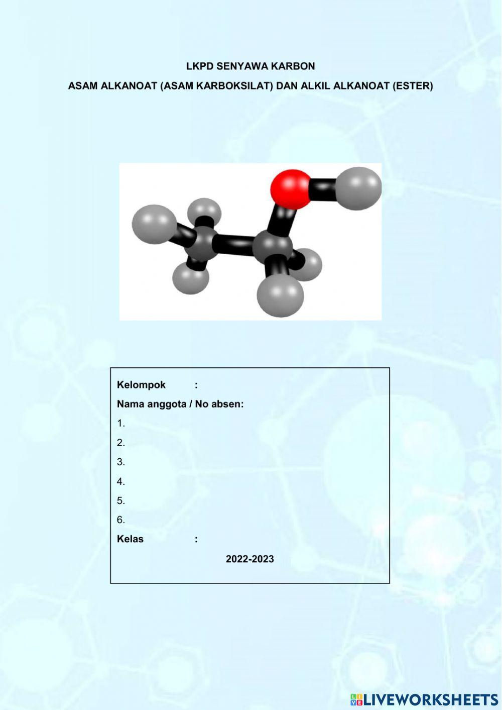 LKPD Senyawa asam alkanoat dan alkil alkanoat