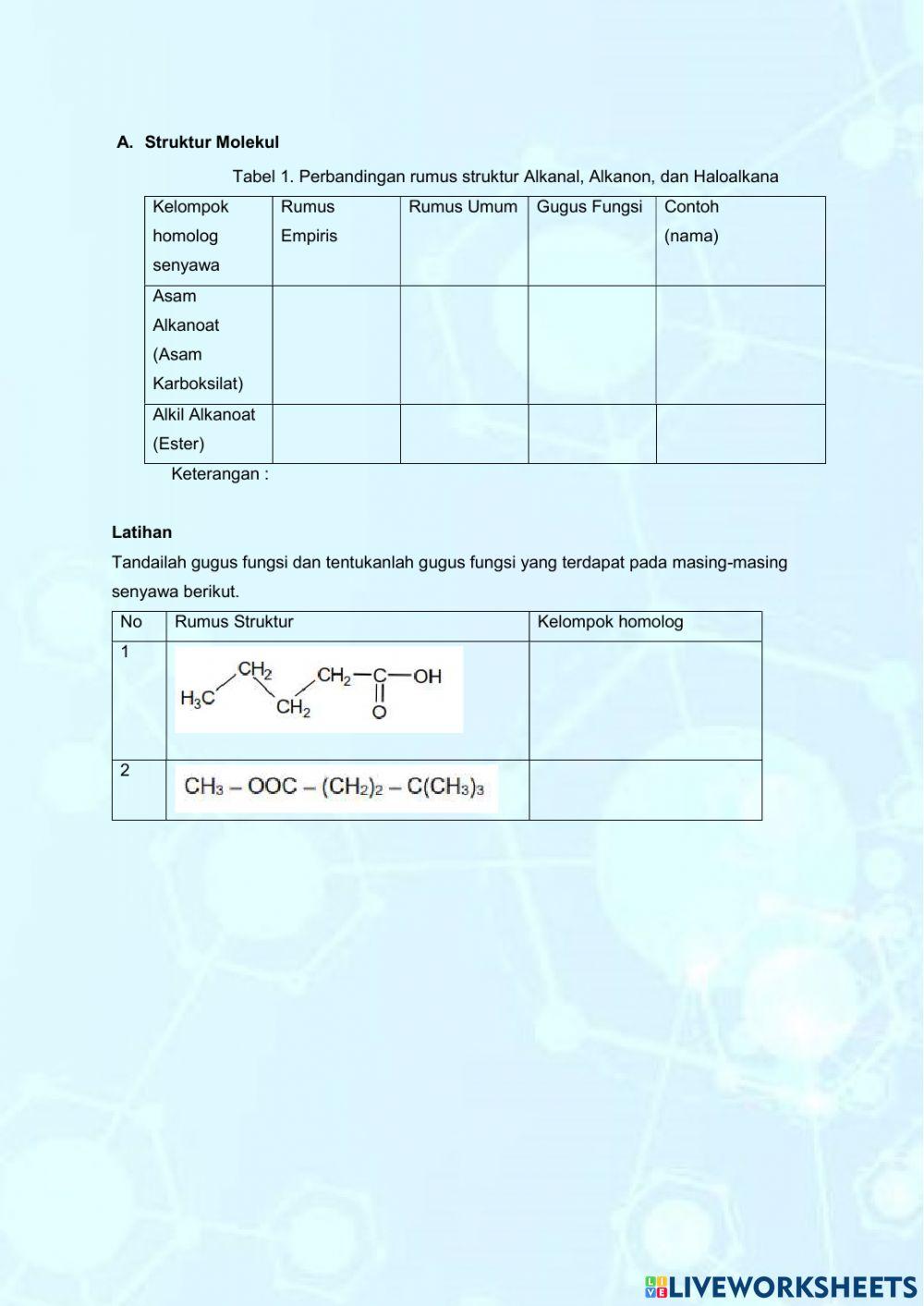 LKPD Senyawa asam alkanoat dan alkil alkanoat