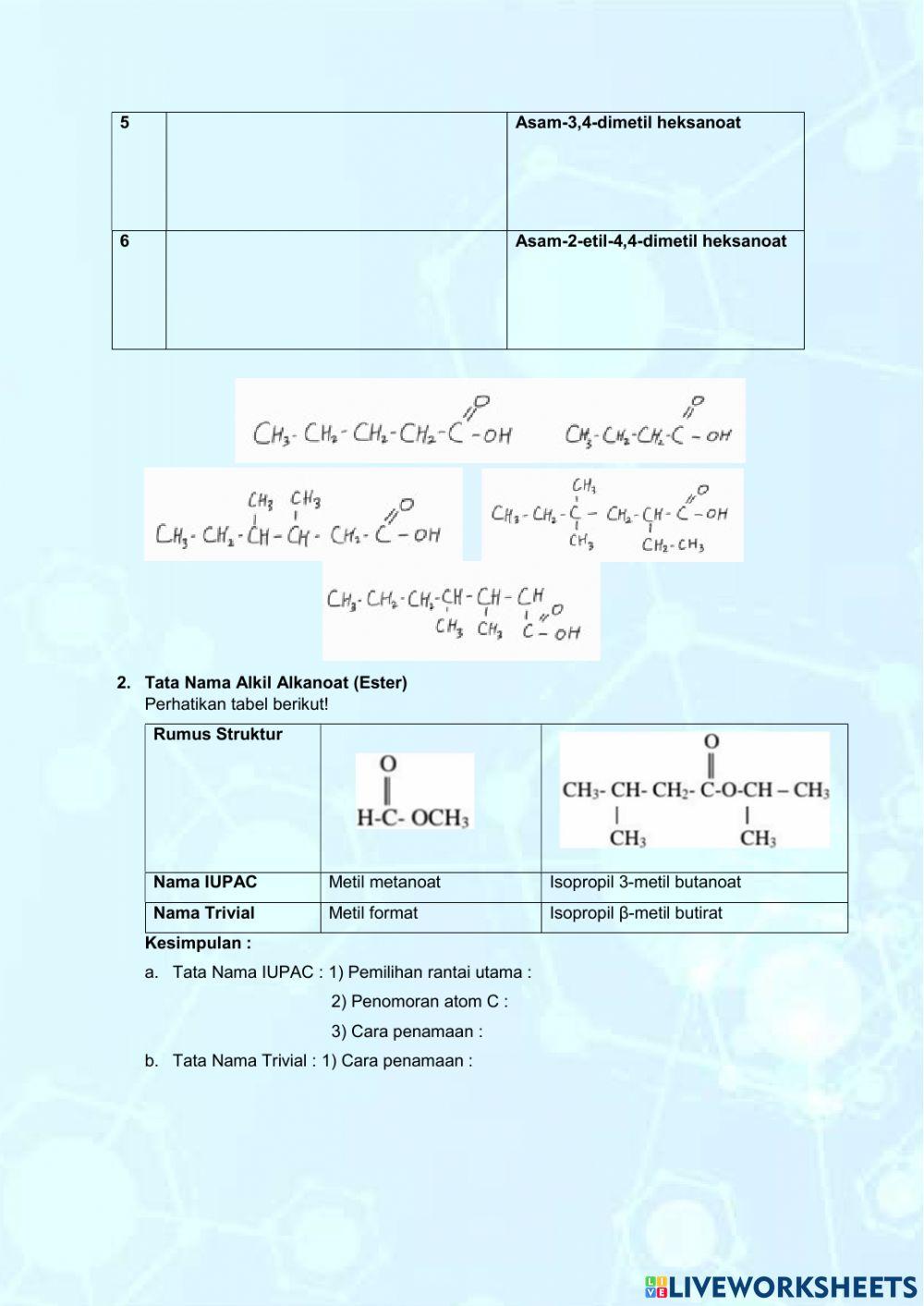 LKPD Senyawa asam alkanoat dan alkil alkanoat