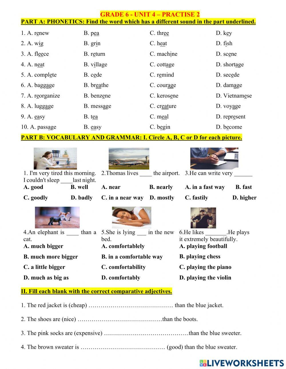 G6-review u4 practise 2