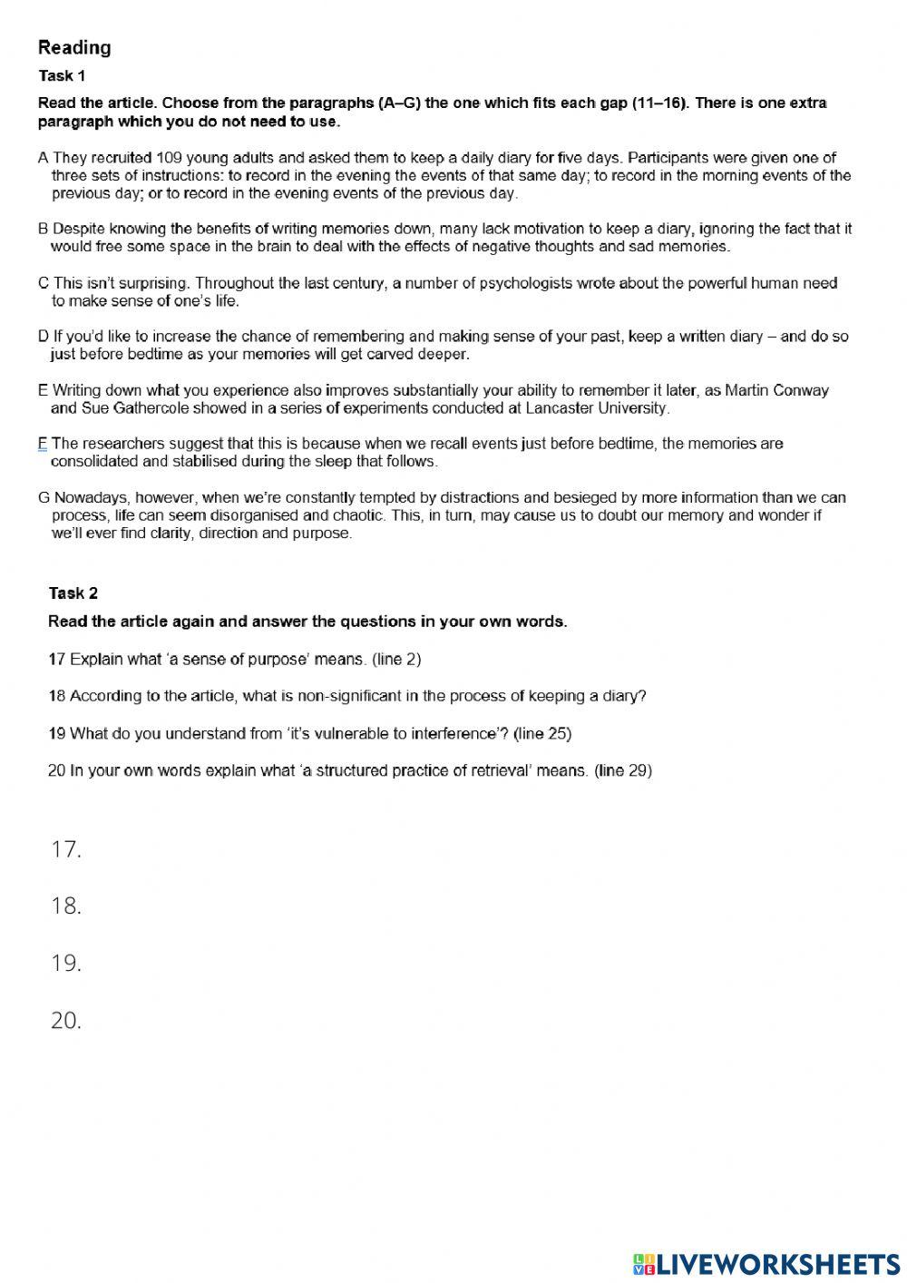 Gold exp c1 - test unit 1