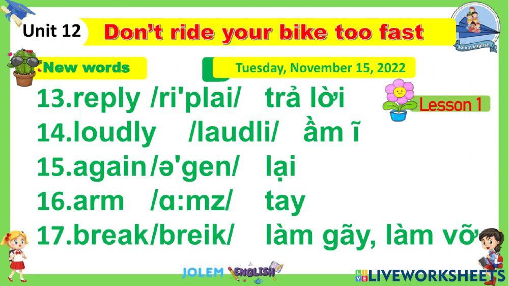 E5 u12 - l1 - new words