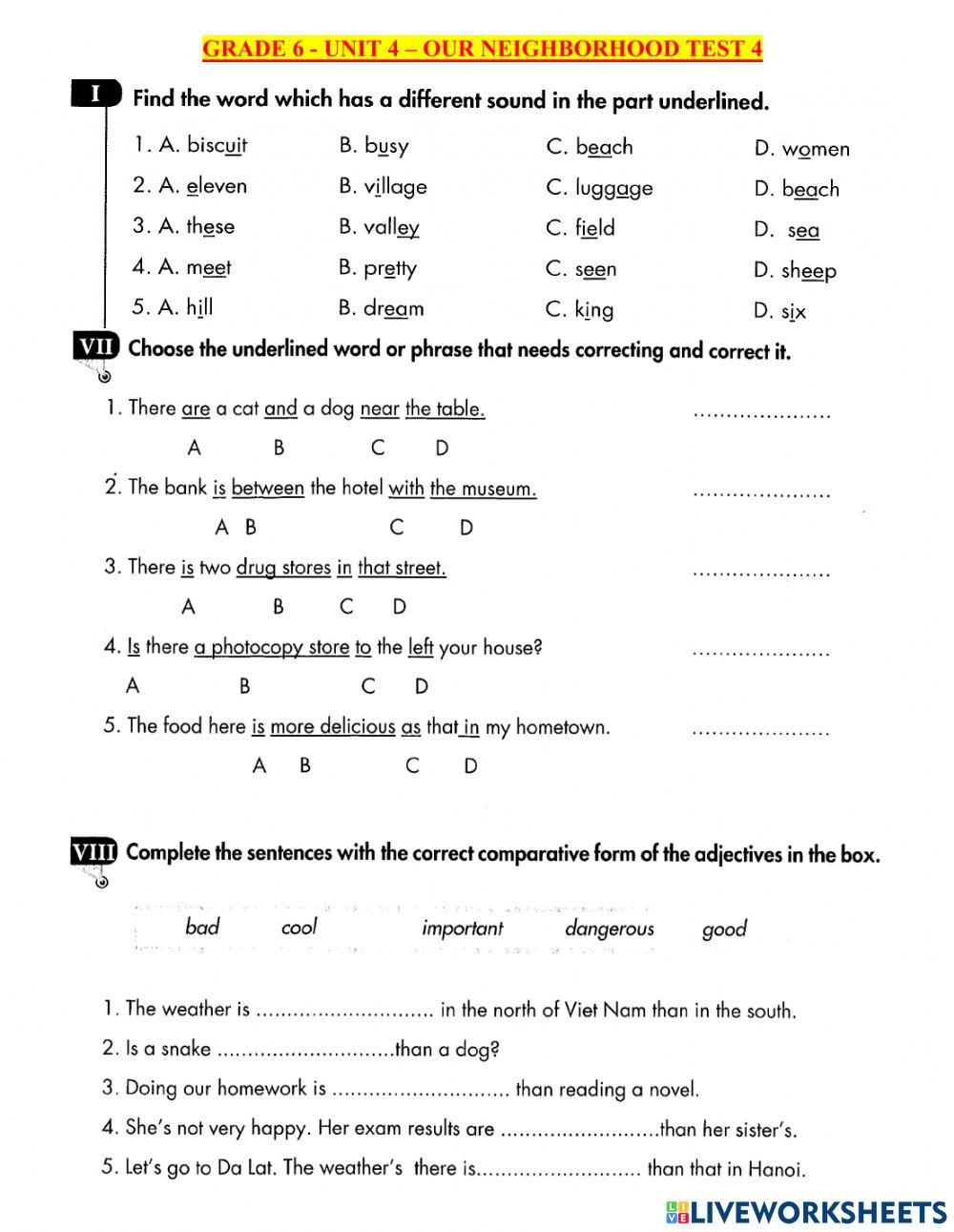 G6-review u4 test4 dg big4