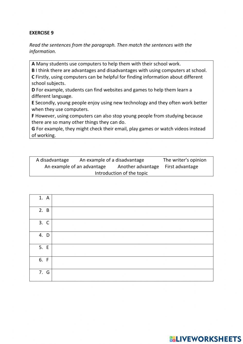 IE0, Unit 7, Reading and Writing, Exercise 9