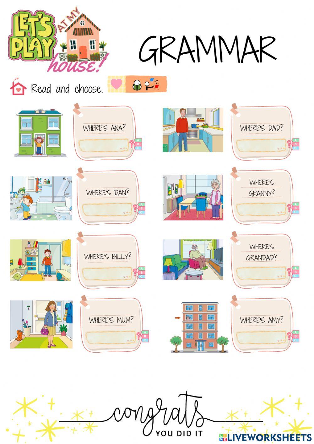 All about us now 2 - unit 2: Let's play at my house