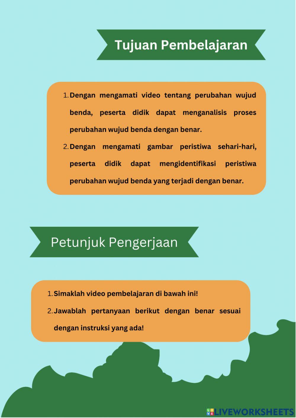 LKPD IPAS Fase b (Kelas 4) Perubahan Wujud Benda