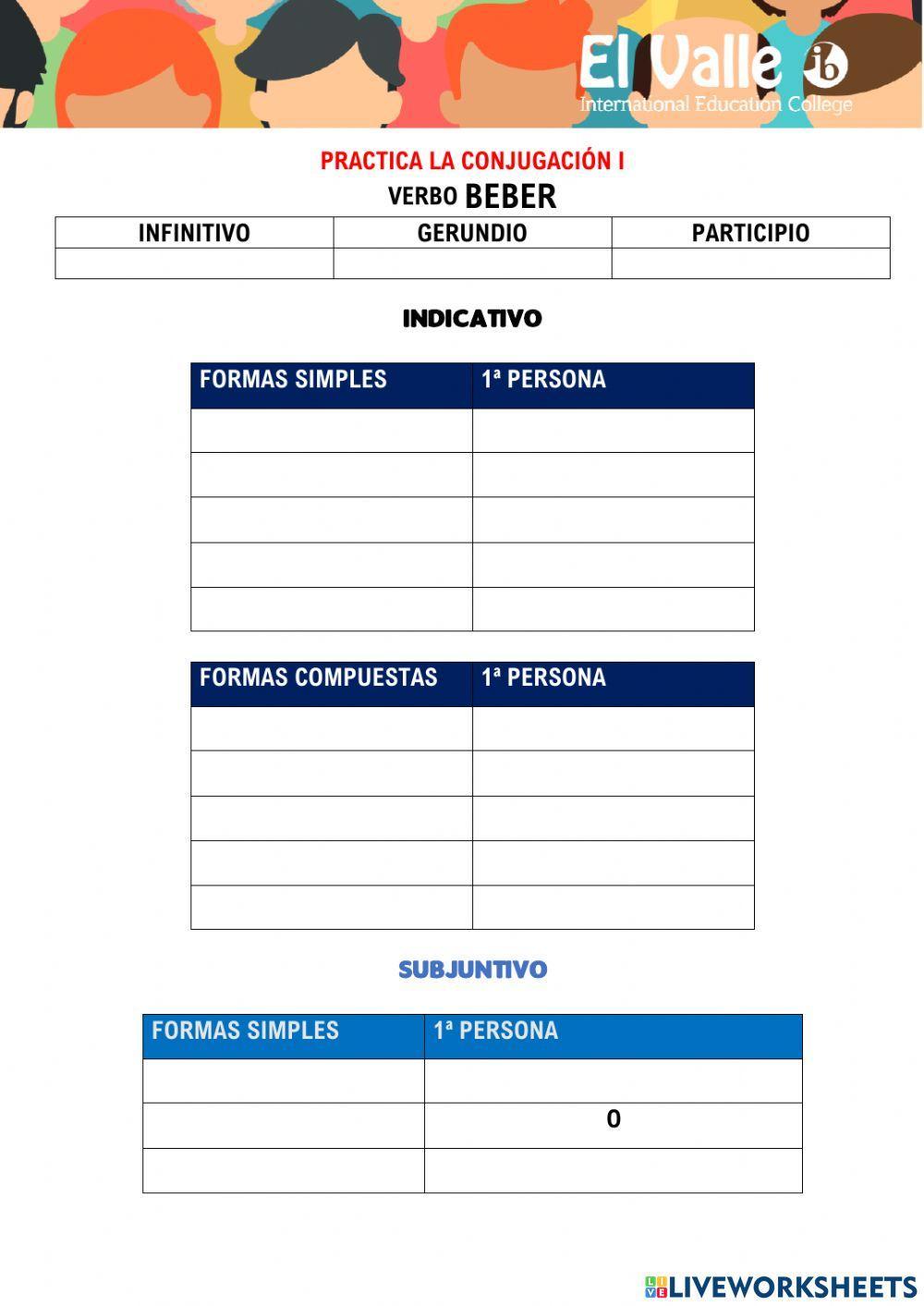 Práctica  la conjugación II
