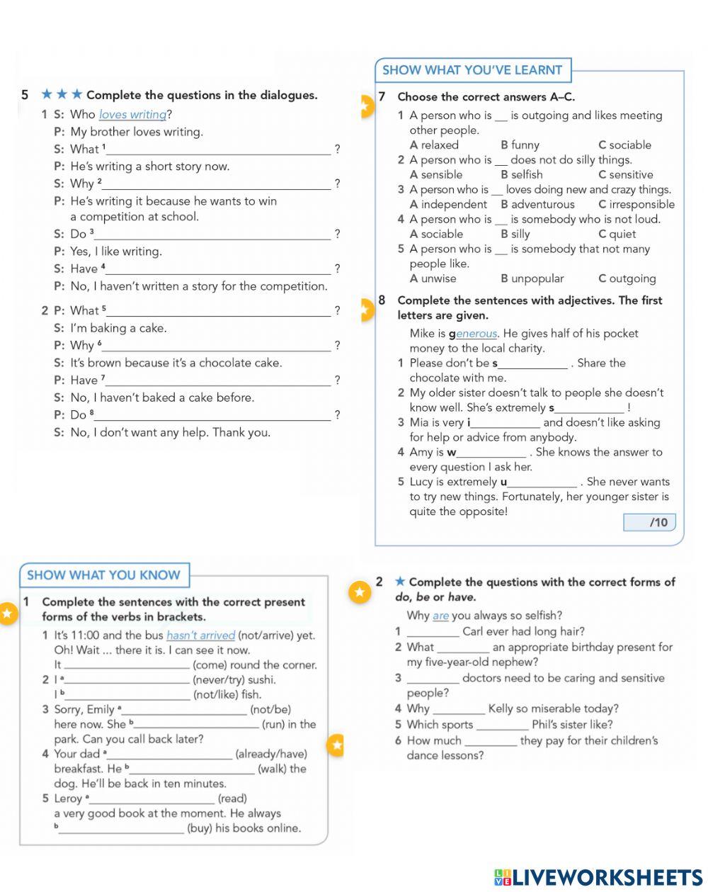 Focus 2 1.1-1.2 Vocabulary-Grammar