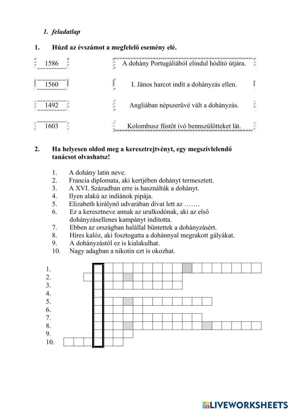 Füst-ölő feladatlap 1.