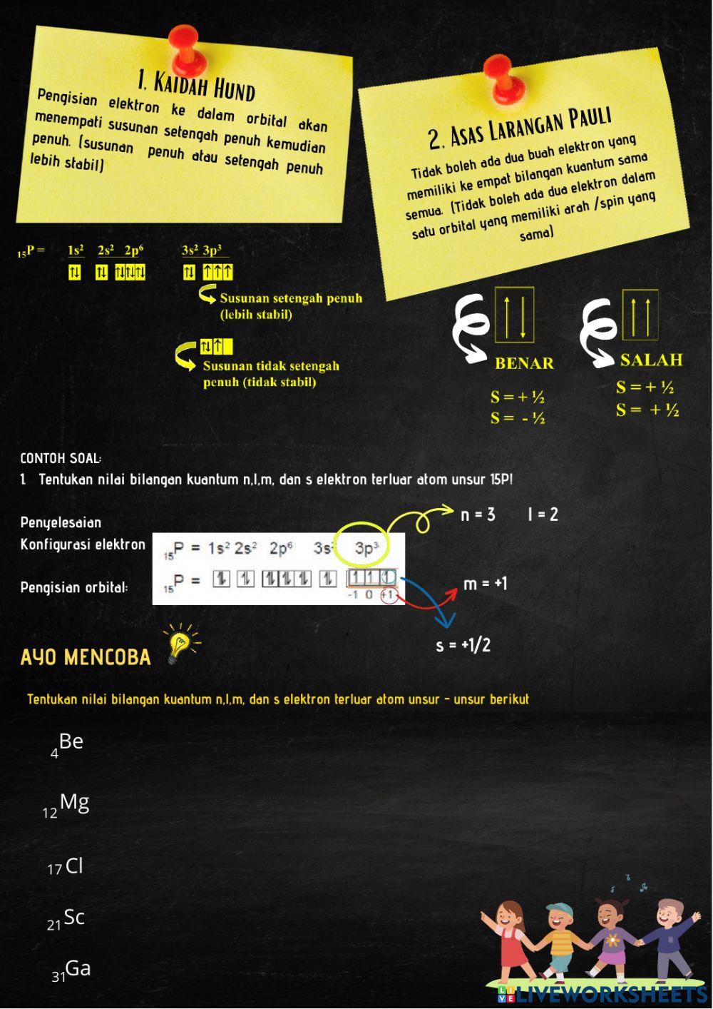 Konfigurasi elektron dan bilangan kuantum