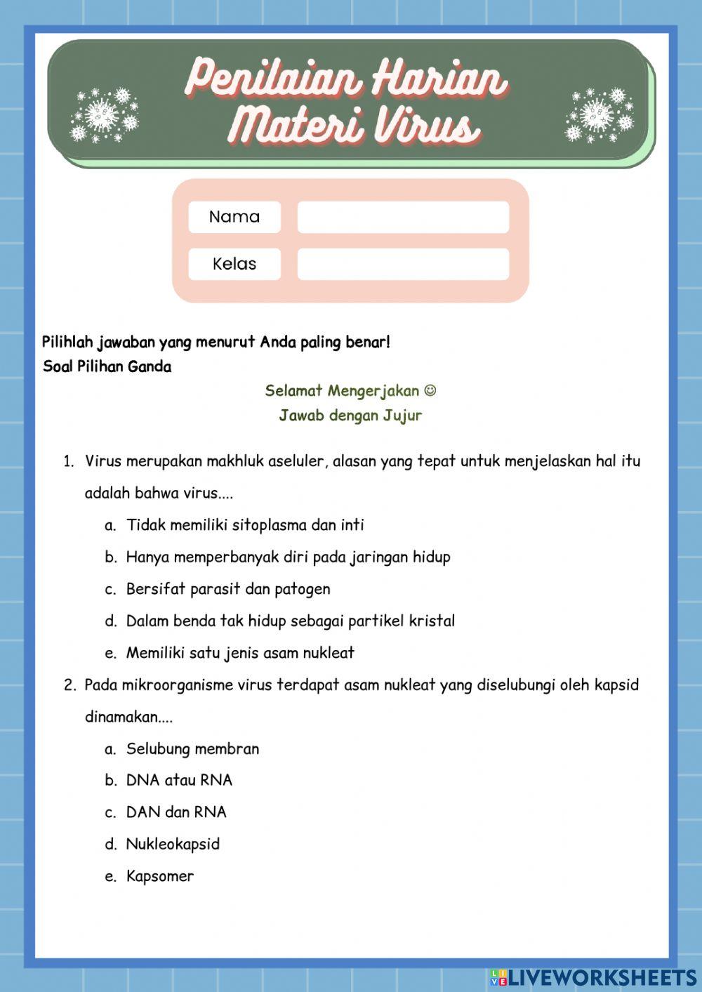 Penilaian Harian Virus