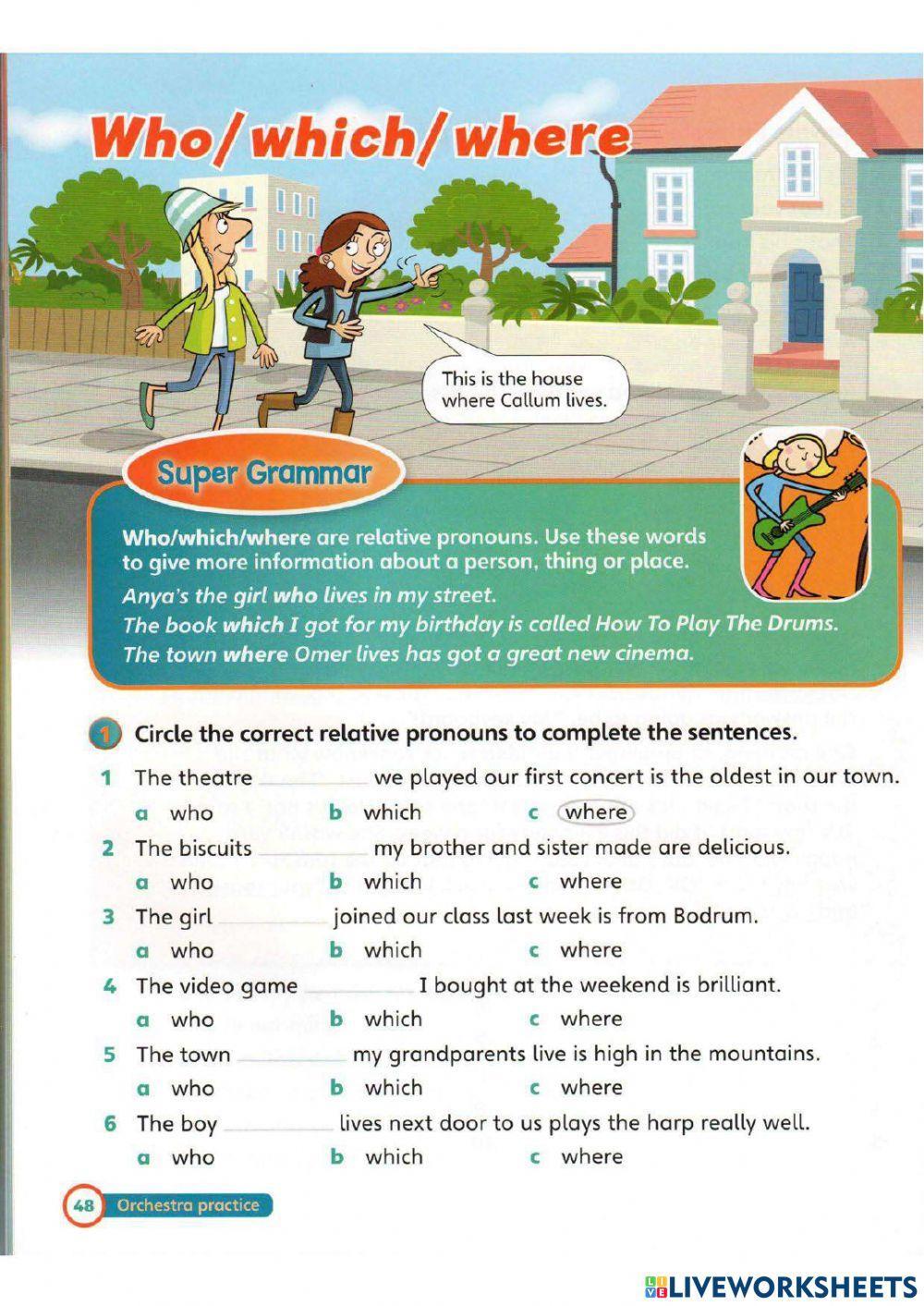 Relative pronouns