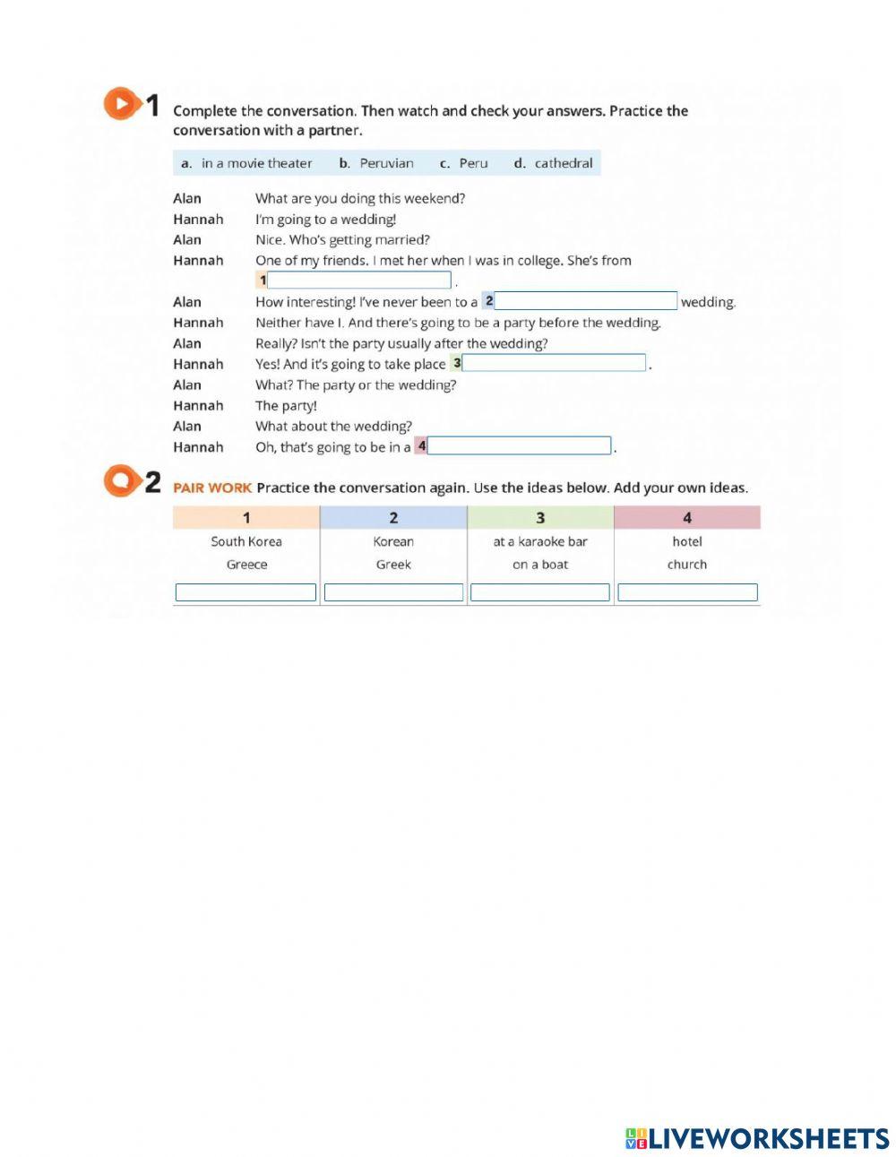 Vocabulary where-s the party?