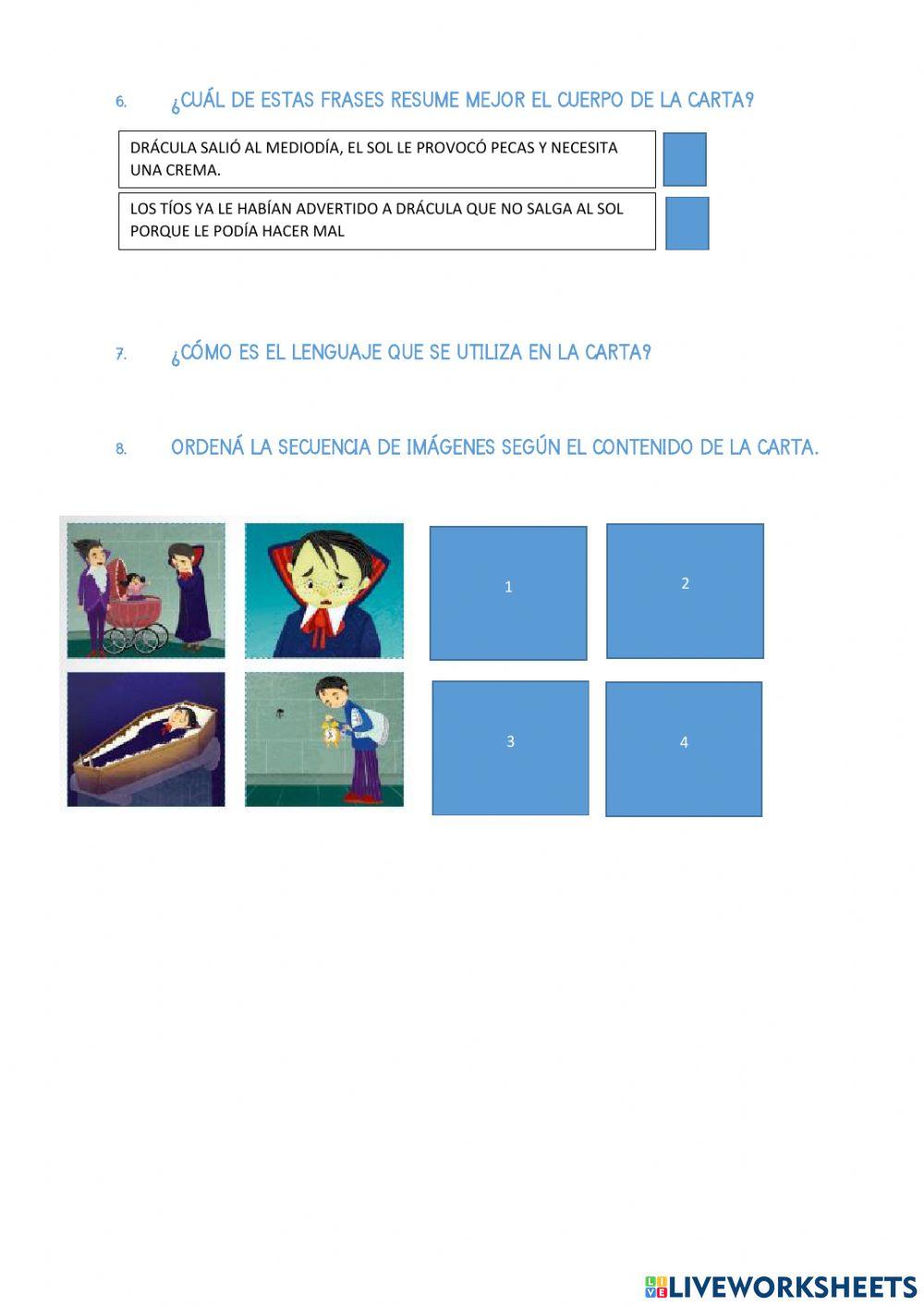 Carta de drácula a su tía