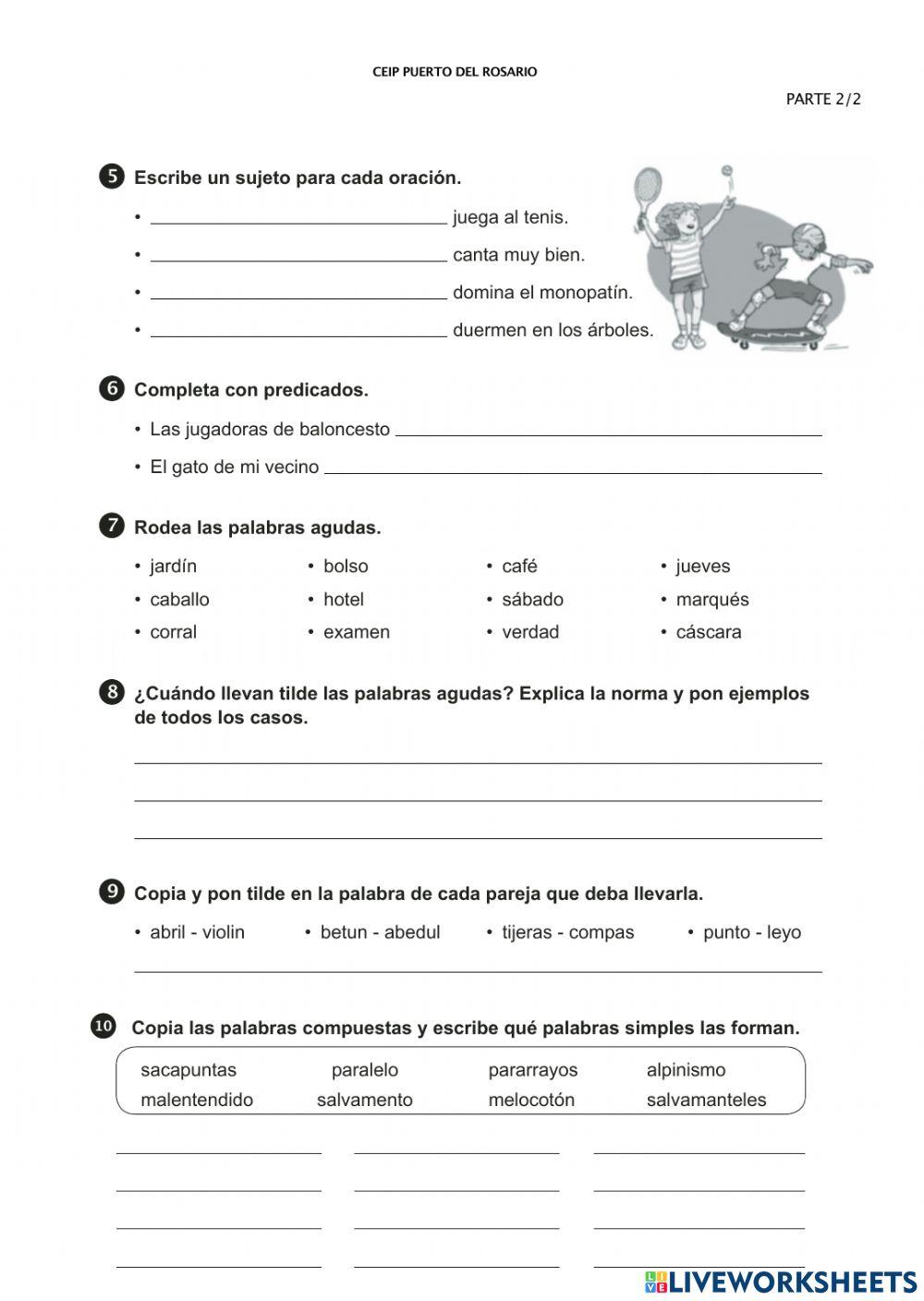 Prueba 1 EV LENGUA 1ºT