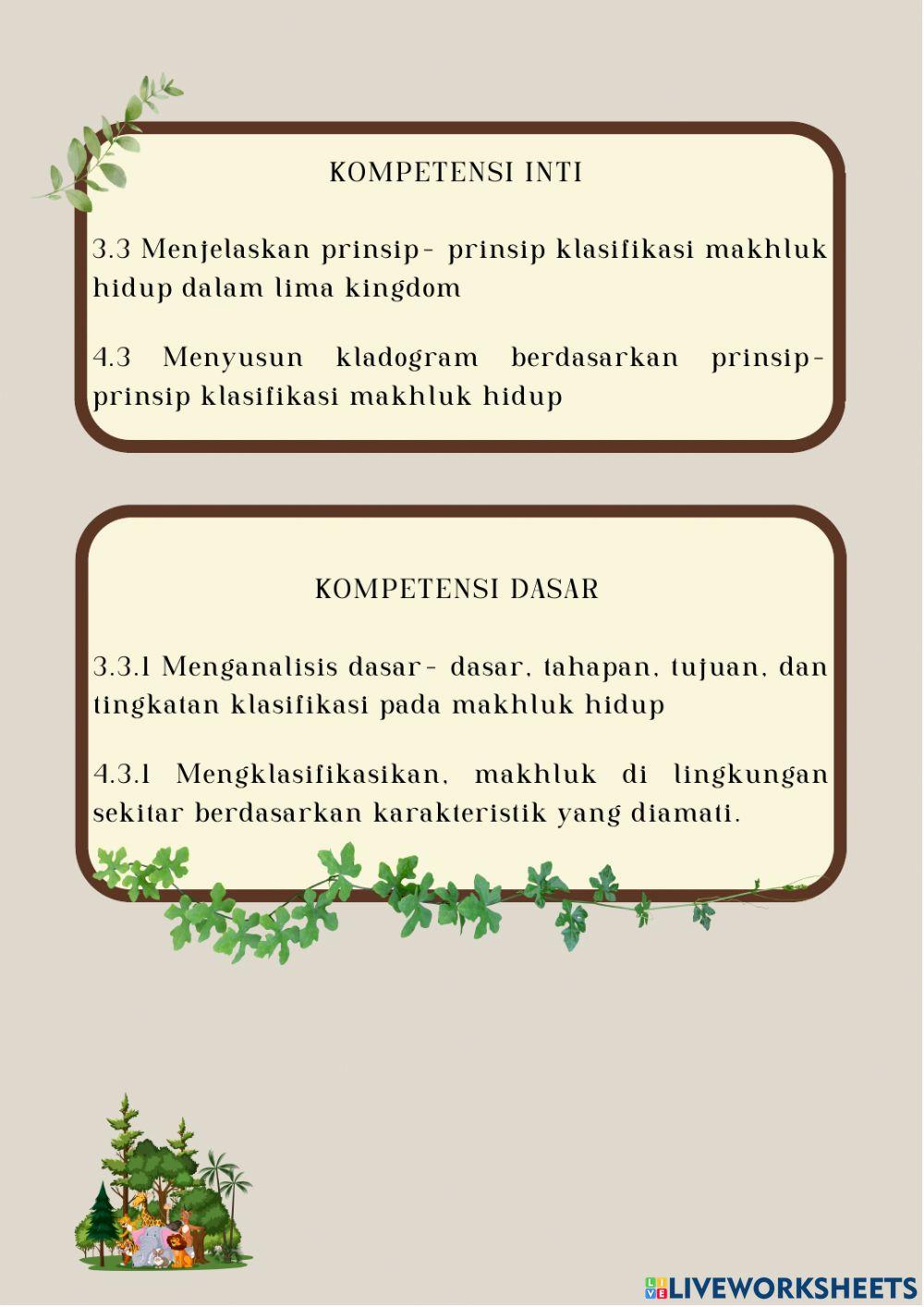 Klasifikasi Makhluk Hidup