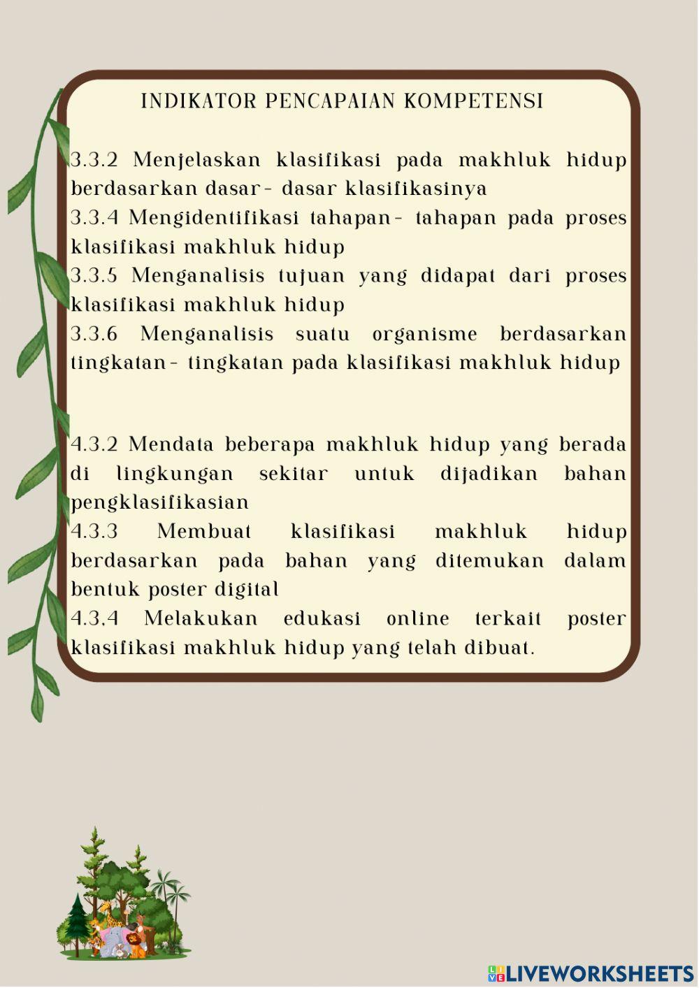 Klasifikasi Makhluk Hidup