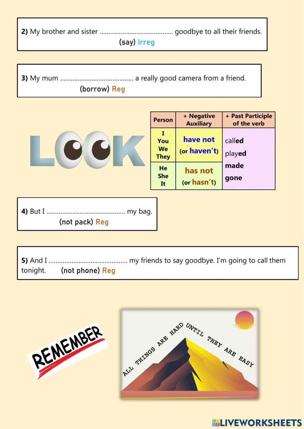 Present Perfect - Are we ready?