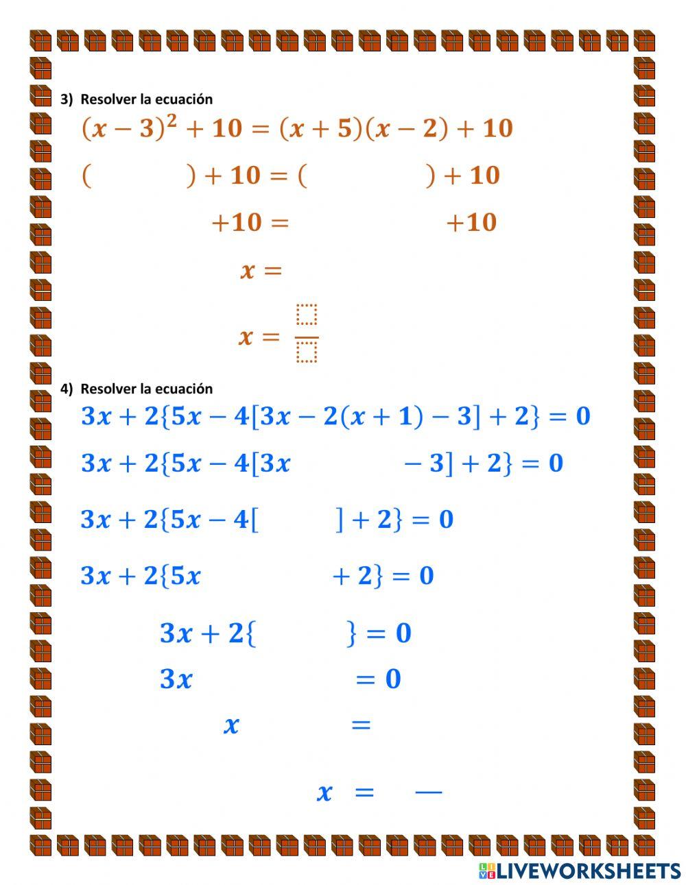 Ecuaciones de primer grado