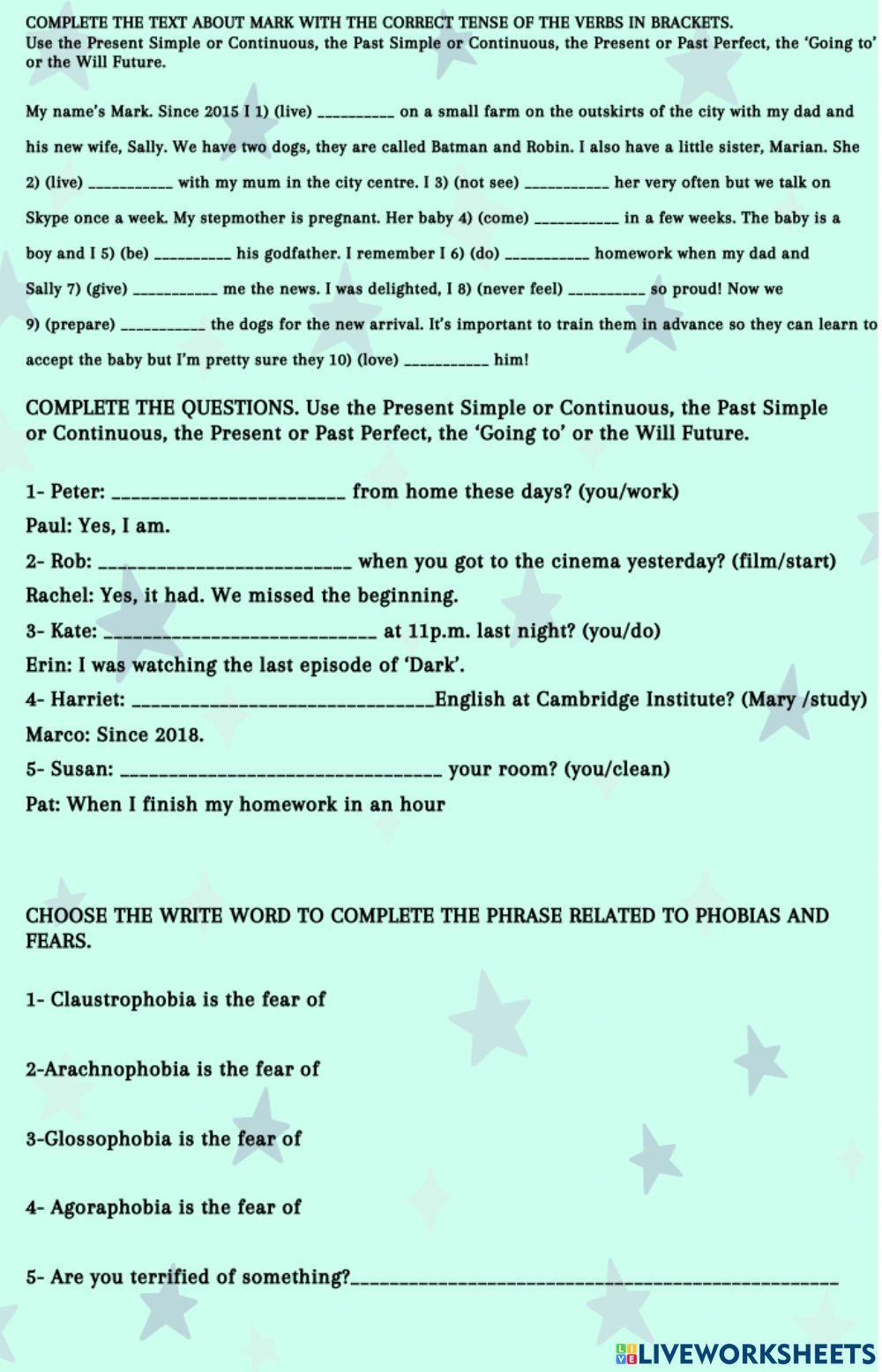 3rd year 3rd term test