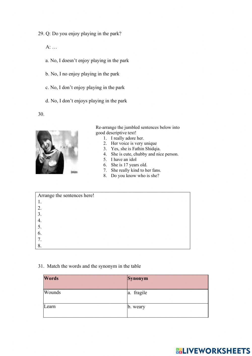 Soal PAS bahasa inggris kls 8